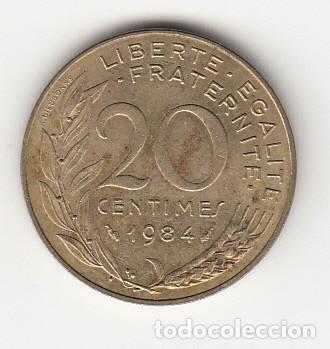 Monedas antiguas de Europa: FRANCIA. 20 C&Eacute;NTIMOS. 1984. - Foto 1