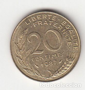Monedas antiguas de Europa: FRANCIA. 20 C&Eacute;NTIMOS. 1987. SIN CIRCULAR. - Foto 1