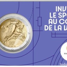 Monedas antiguas de Europa: FRANCIA 2 EURO 2021 OLIMPIADAS DE PARIS 2024 COIN CARD COLOR LILA 4/5