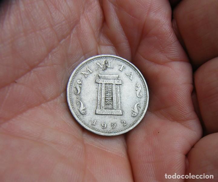 Monedas antiguas de Europa: MALTA MONEDA DE 5 CENTIMOS 1972 - Foto 1