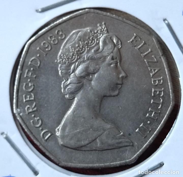 Monnaies anciennes de Europe: 50 PENIQUES. 1983.GRAN BRETA&Ntilde;A