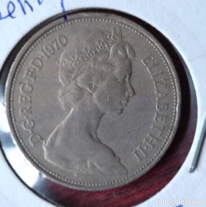Moedas antigas da Europa: 10 peniques 1970 GRAN BRETA&Ntilde;A