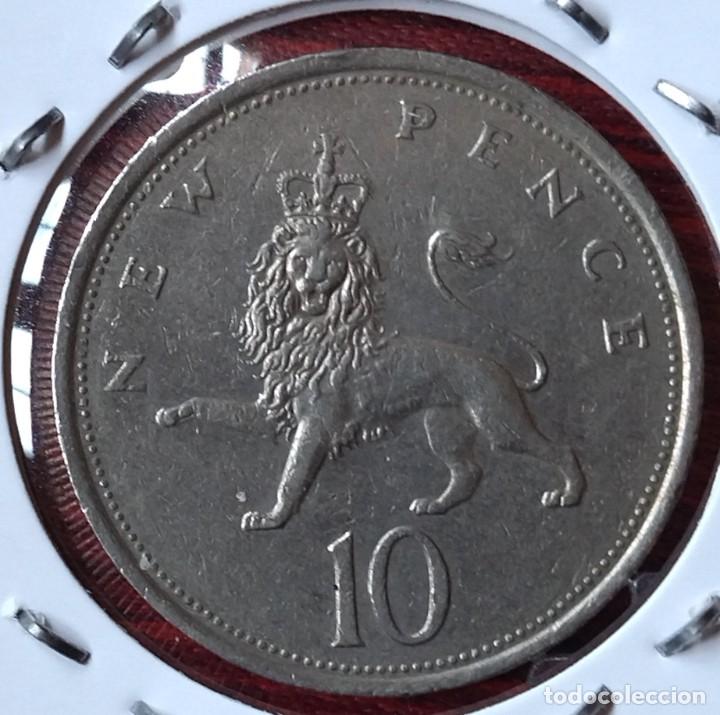 Moedas antigas da Europa: 10 peniques 1980 GRAN BRETA&Ntilde;A