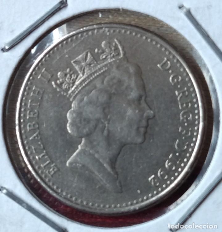 Moedas antigas da Europa: 10 peniques 1992 GRAN BRETA&Ntilde;A