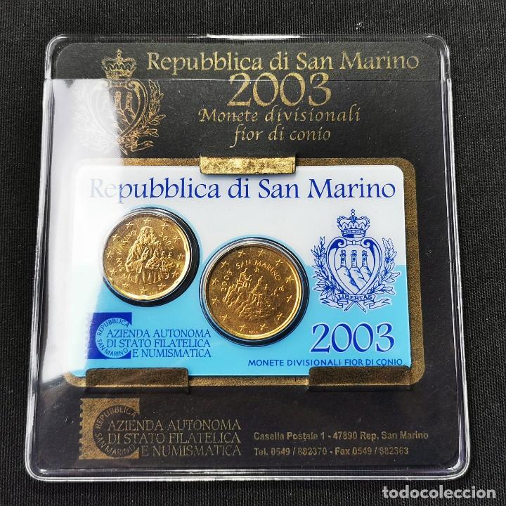⚜️ B2242. FDC. SAN MARINO. COIN CARD 20 + 50 CÉNTIMOS 2003 (Numismática - Extranjeras - Europa)