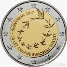 Monedas antiguas de Europa: 2 EURO ESLOVENIA 2017 ”ANIVERSARIO EURO” SC. Lote 365924501