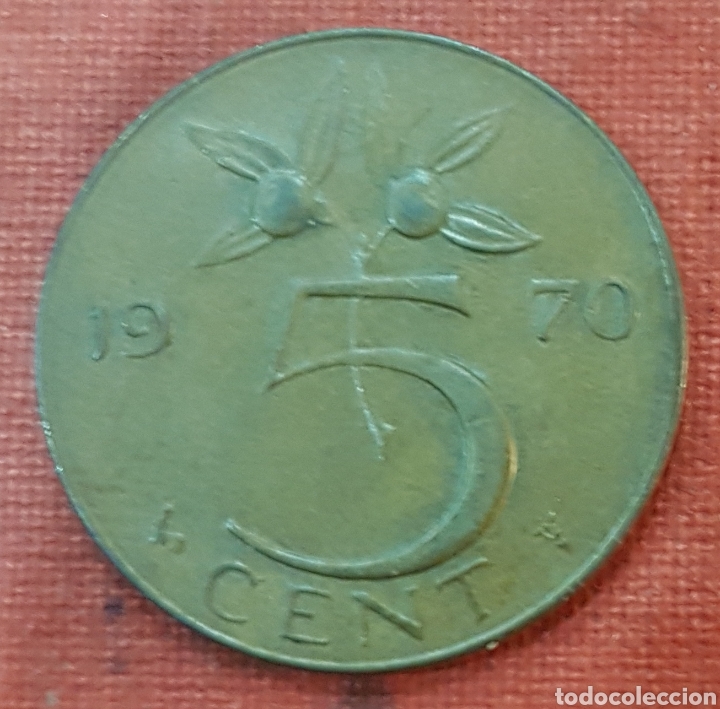 Monedas antiguas de Europa: Holanda. 5 c&eacute;ntimos de 1970 - Foto 1