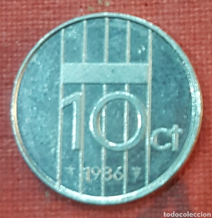 Monedas antiguas de Europa: Holanda. 10 c&eacute;ntimos de 1986 - Foto 2