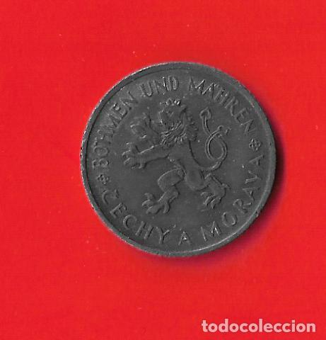Monedas antiguas de Europa: BOHEMIA Y MORAVIA 1 CORONA 1941, PROTECTORADO ALEMAN EN SEGUNDA GUERRA MUNDIAL
