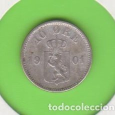 Monedas antiguas de Europa: MONEDAS EXTRANJERAS - NORUEGA 10 ORE 1901 (AG) - KM-350 (MBC). Lote 308996308