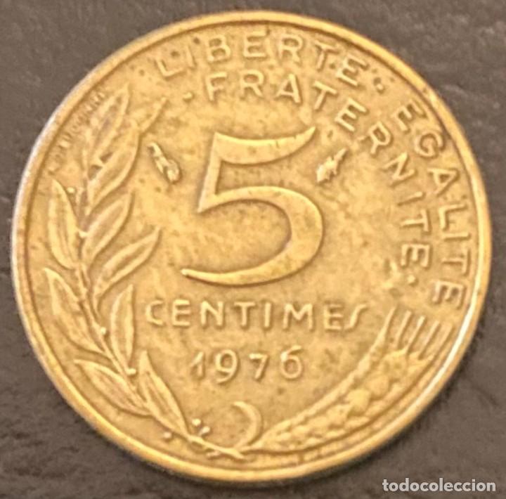 Monedas antiguas de Europa: FRANCIA 5 CENTIMOS 1976 - Foto 2