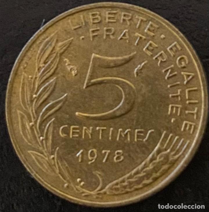 Monedas antiguas de Europa: FRANCIA 5 CENTIMOS 1978 - Foto 2