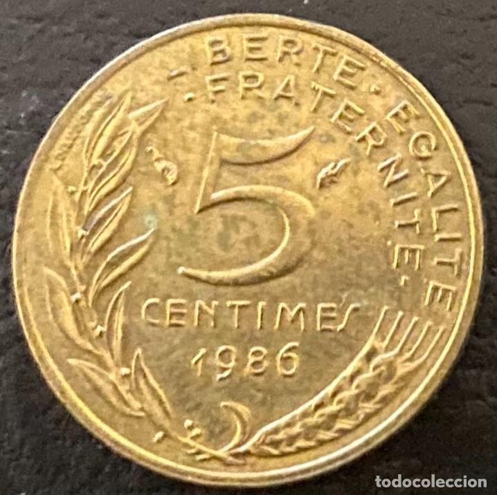 Monedas antiguas de Europa: FRANCIA 5 CENTIMOS 1986 - Foto 2