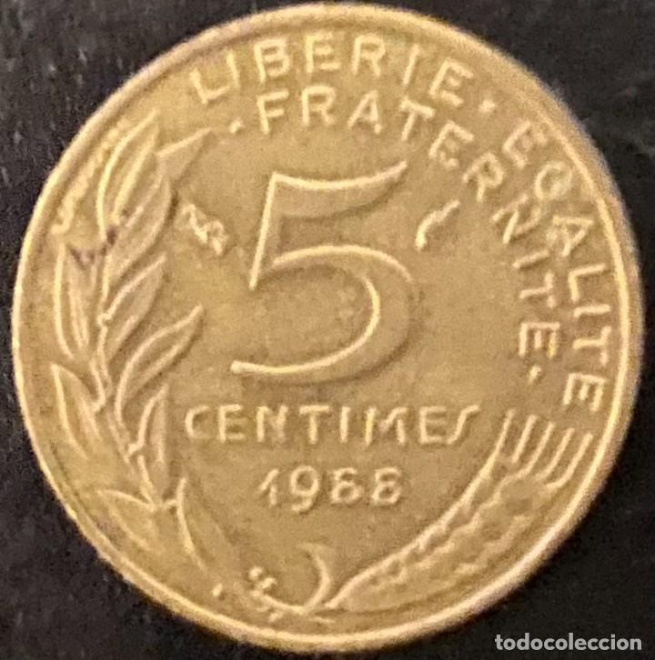 Monedas antiguas de Europa: FRANCIA 5 CENTIMOS 1988 - Foto 2