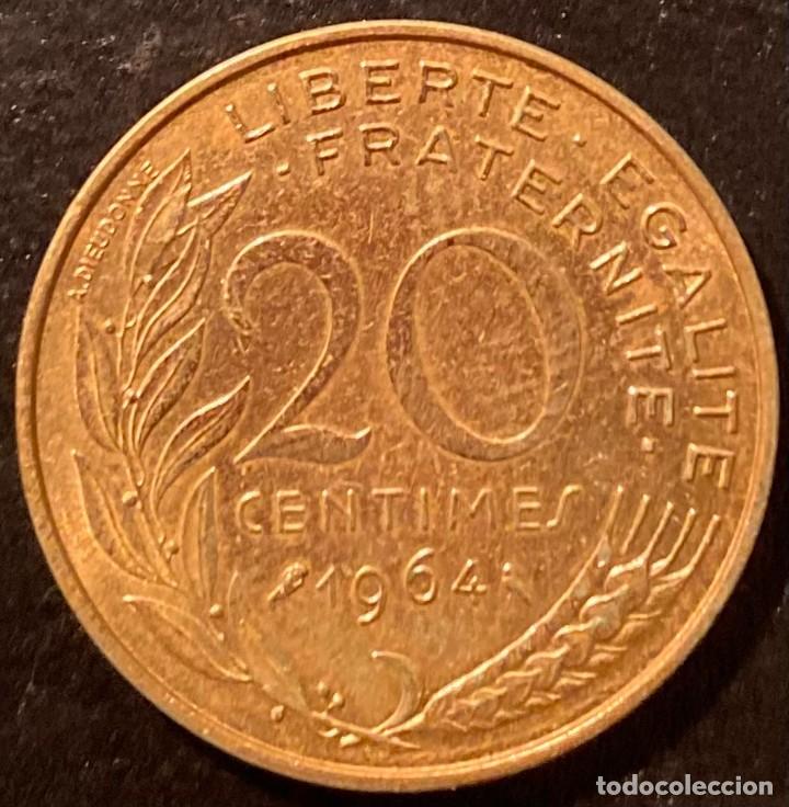 Monedas antiguas de Europa: FRANCIA 20 CENTIMOS 1964 - Foto 2