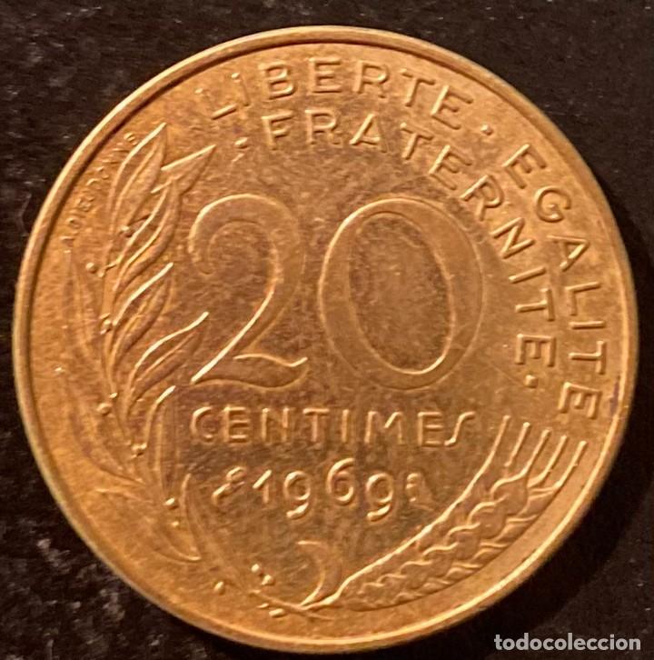 Monedas antiguas de Europa: FRANCIA 20 CENTIMOS 1969 - Foto 2