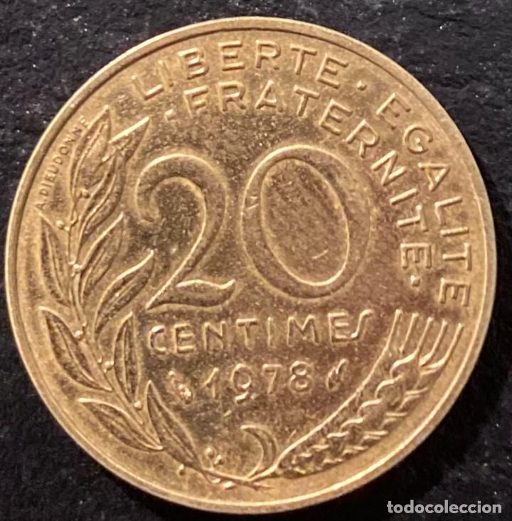 Monedas antiguas de Europa: FRANCIA 20 CENTIMOS 1978 - Foto 2