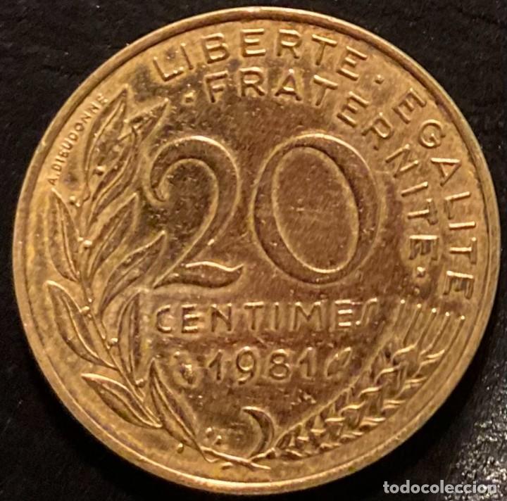 Monedas antiguas de Europa: FRANCIA 20 CENTIMOS 1981 - Foto 2