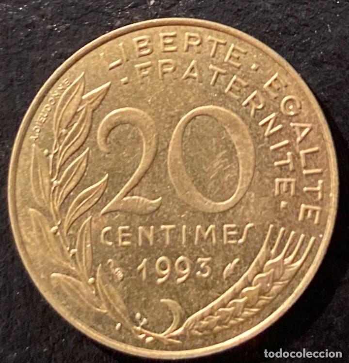 Monedas antiguas de Europa: FRANCIA 20 CENTIMOS 1993 - Foto 2