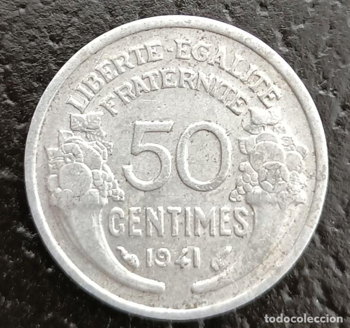 Monedas antiguas de Europa: 50 centimes 1941 - Francia - Foto 1