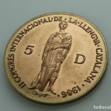 Monedas antiguas de Europa: ANDORRA 5 DINERS, 1986 2 CONGRESO DE LA LENGUA CATALANA. Lote 312677848