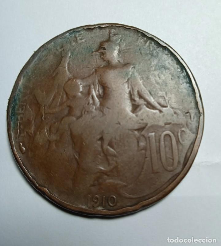 Monedas antiguas de Europa: Moneda de 10 c&eacute;ntimos Francia - Foto 2