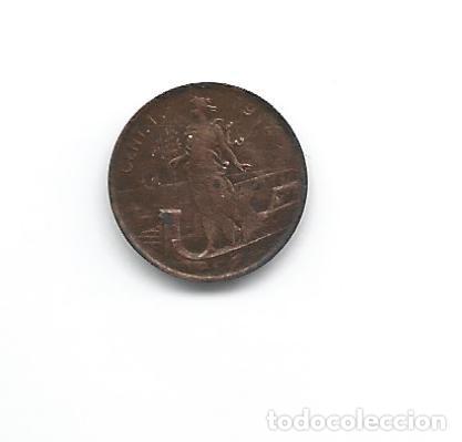 Monedas antiguas de Europa: ITALIA- 1 CENTESIMO- 1914 - Foto 2