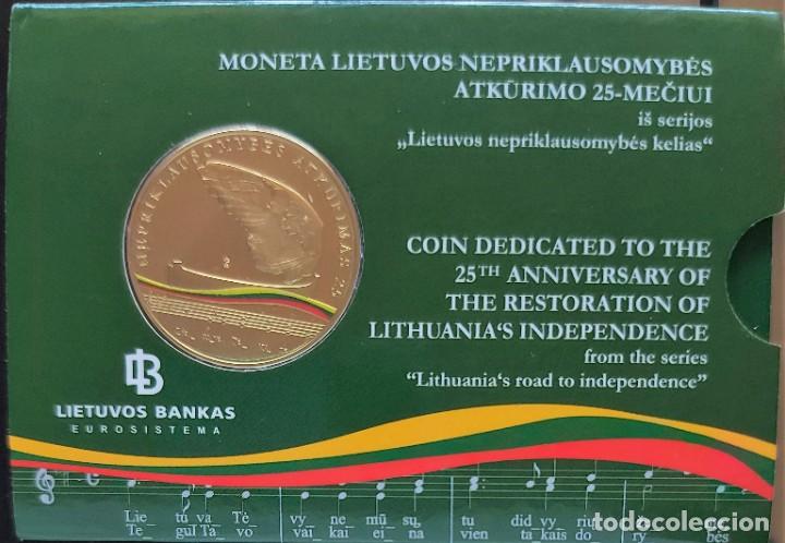 Monedas antiguas de Europa: 5 Euros Lituania 2015 25 Aniv. restauraci&oacute;n independencia