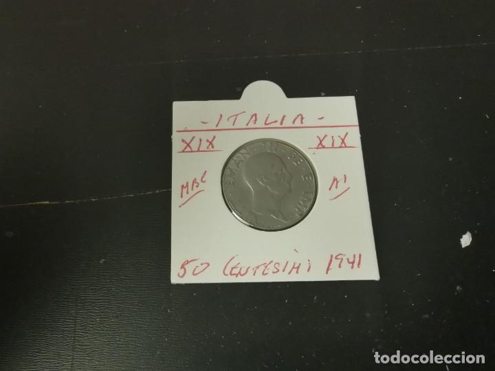 Alte M&uuml;nzen aus Europa: ITALIA 50 CENTESIMI 1941 (XIX) MBC KM=76b (ACERO)MAGNETIC