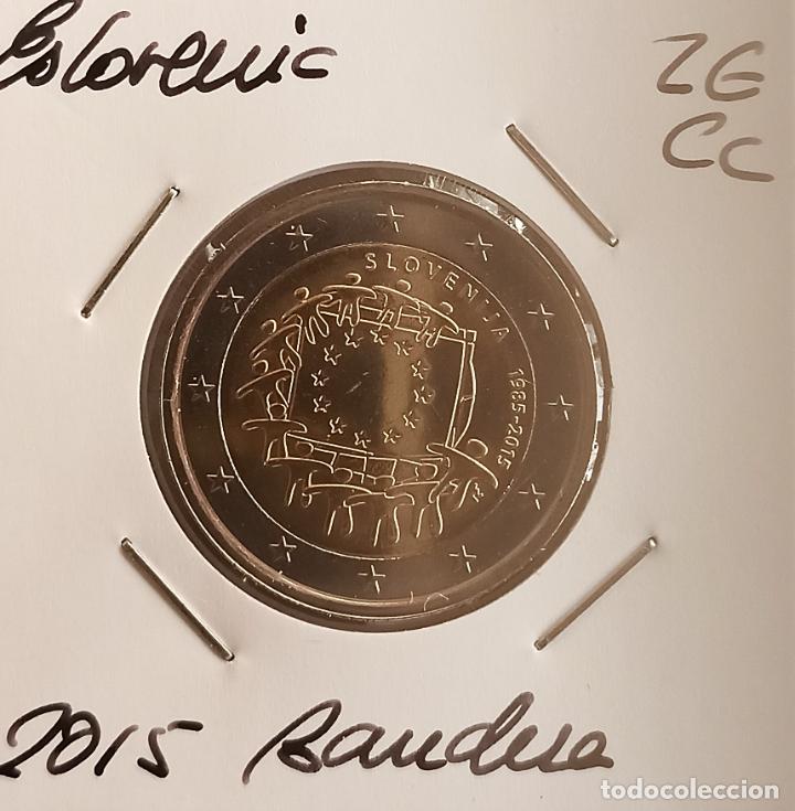 Monedas antiguas de Europa: Moneda de 2&euro; cc, Eslovenia 2015, Bandera, SC