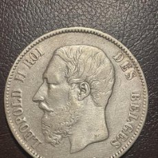 Monedas antiguas de Europa: BÉLGICA 5 FRANCOS 1868 LEOPOLDO II. Lote 316091173