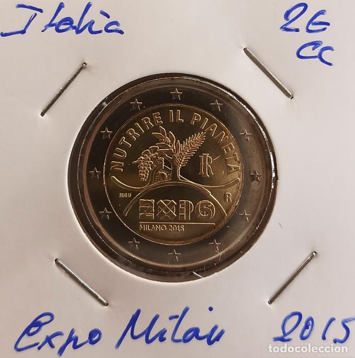 Old Coins of Europe: Moneda de 2&euro; cc, Italia 2015, Expo de Mil&aacute;n, SC