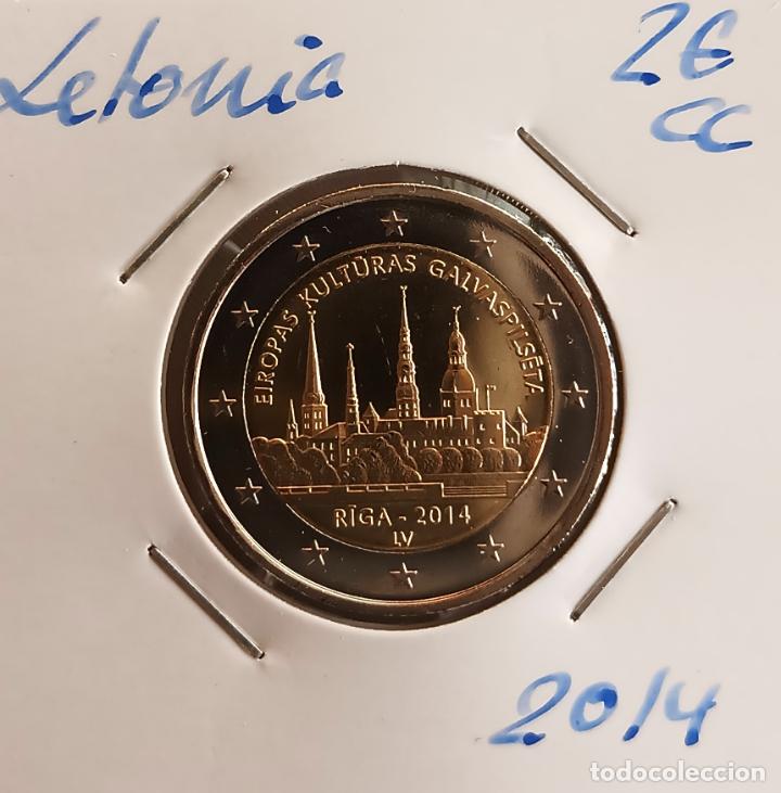 Monedas antiguas de Europa: Moneda de 2&euro; cc, Letonia 2014, Riga. SC