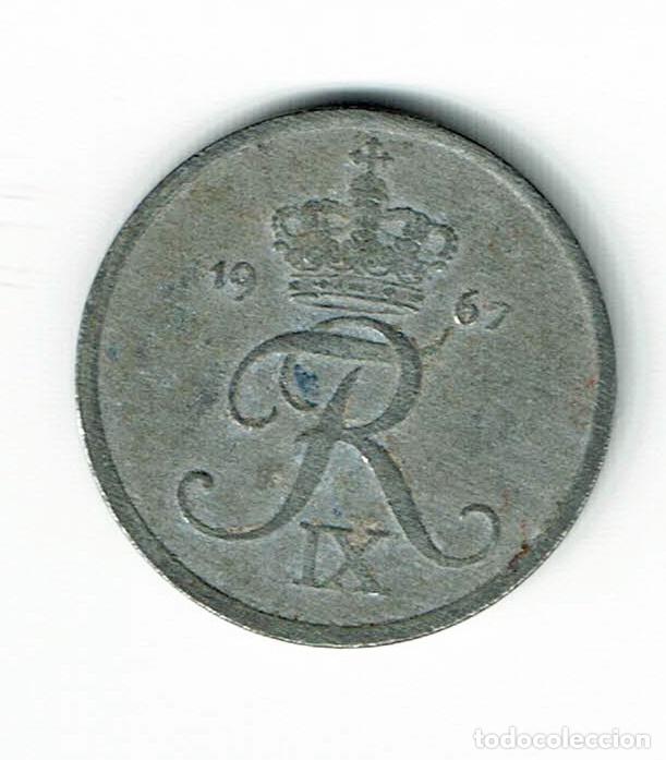 Monedas antiguas de Europa: DINAMARCA 2 ORE 1967 - Foto 1