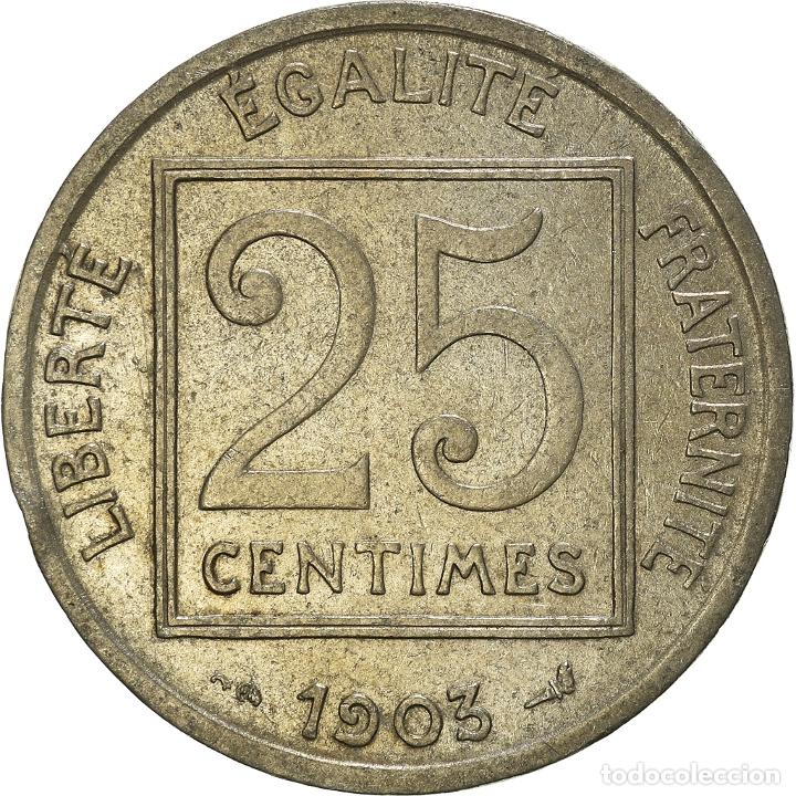 Monedas antiguas de Europa: [#968892] Moneda, Francia, 25 Centimes, 1903 - Foto 2