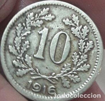 Monedas antiguas de Europa: moneda austria 10 hellers 1916 ref 537 - Foto 1