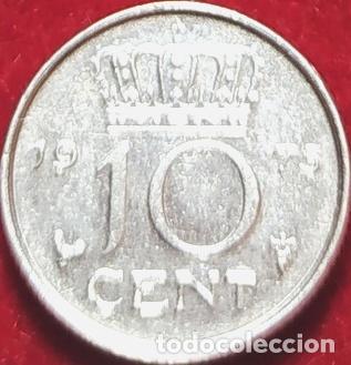 Monedas antiguas de Europa: moneda 10 cent holanda 1975 - Foto 1