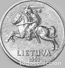 Monedas antiguas de Europa: moneda de lituania 2 centai 1991 sin circular - Foto 1