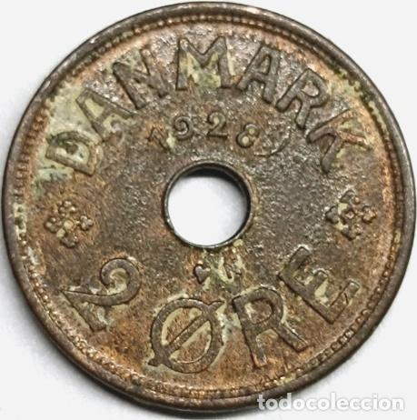 Monedas antiguas de Europa: moneda 2 ore dinamarca 1928 - Foto 1
