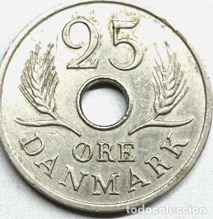 Monedas antiguas de Europa: moneda 25 ore dinamarca 1968 - Foto 1