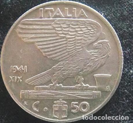 Moedas antigas da Europa: italia 50 centesimi 1941 excelente km 76b segunda guerra Ed. 194