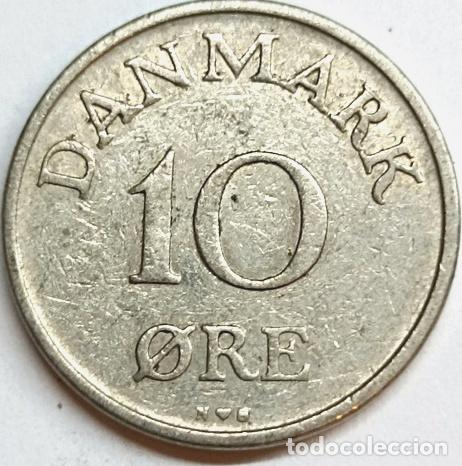 Monedas antiguas de Europa: moneda 10 ore dinamarca 1954 - Foto 1