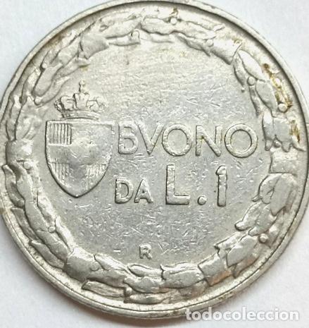 Alte M&uuml;nzen aus Europa: moneda 1 lira italia 1922