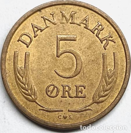 Monedas antiguas de Europa: moneda 5 ore dinamarca 1967 - Foto 1