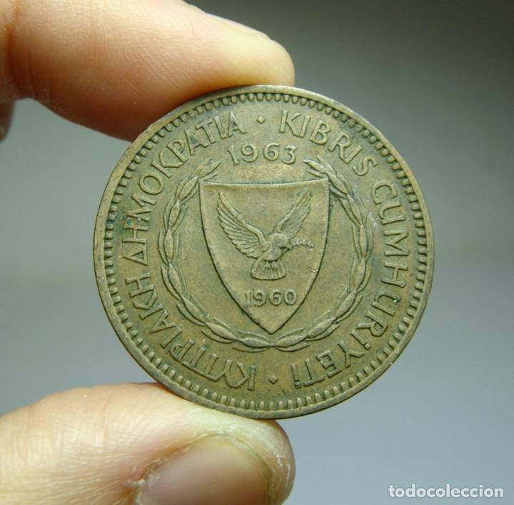 Monedas antiguas de Europa: 5 Mils. Chipre - 1963 - Foto 1