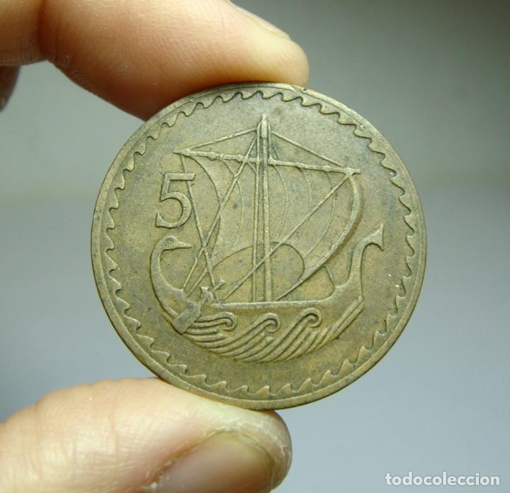 Monedas antiguas de Europa: 5 Mils. Chipre - 1963 - Foto 2