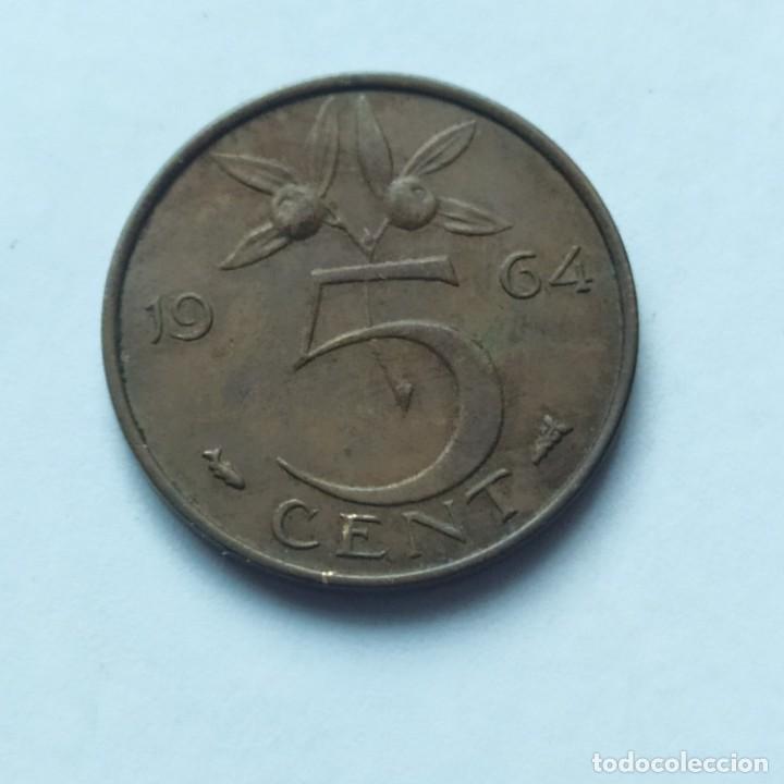 Monedas antiguas de Europa: ## Holanda 5 centimo 1964## - Foto 2