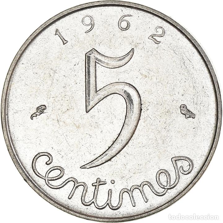 Monedas antiguas de Europa: [#937512] Moneda, Francia, 5 Centimes, 1962 - Foto 2
