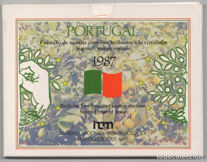 CARPETA PORTUGAL 1987 AÑO COMPLETO * COLECCION 6 MONEDAS BRILLANTES SIN CIRCULAR (Numismática - Extranjeras - Europa)