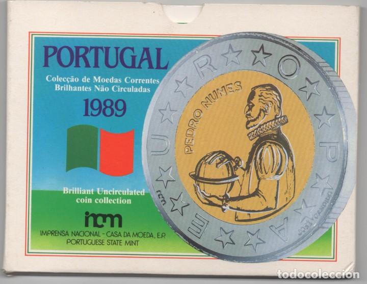 CARPETA PORTUGAL 1989 AÑO COMPLETO * COLECCION 6 MONEDAS BRILLANTES SIN CIRCULAR (Numismática - Extranjeras - Europa)